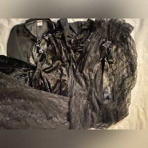 3 black costume capes